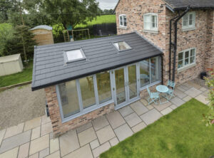 A Trade Village roof light installation in a modern kitchen extension — sleek, thermally efficient, and designed for quick, professional fitting.