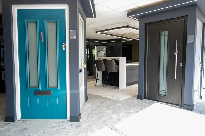 House with bifolding warmcore patio doors